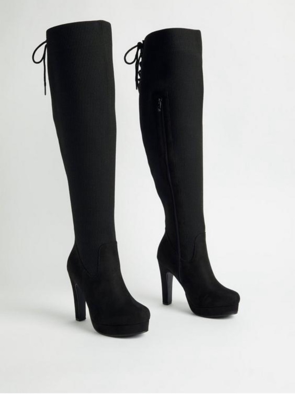 Torrid over the knee stretch platform boot